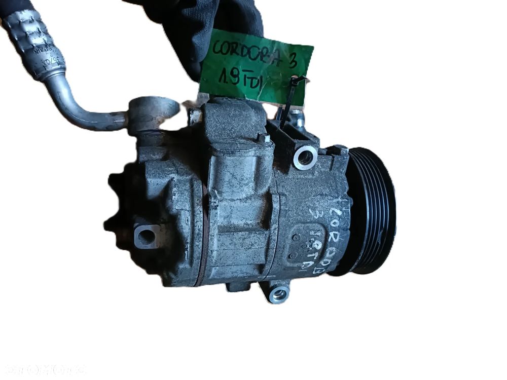 SEAT CORDOBA III 02-10 1,9 TDI sprężarka kompresor klimatyzacji DENSO 6Q0820803J * - 1