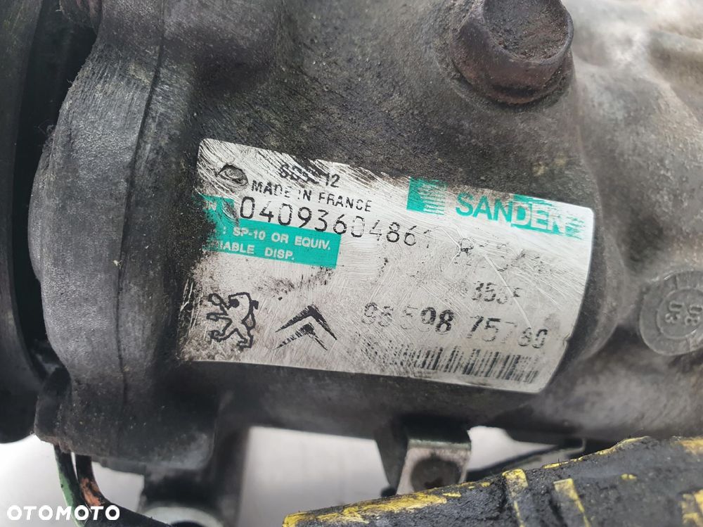 SPRĘŻARKA KLIMATYZACJI Peugeot 207 1.4 VTi kompresor 9659875780 - 2