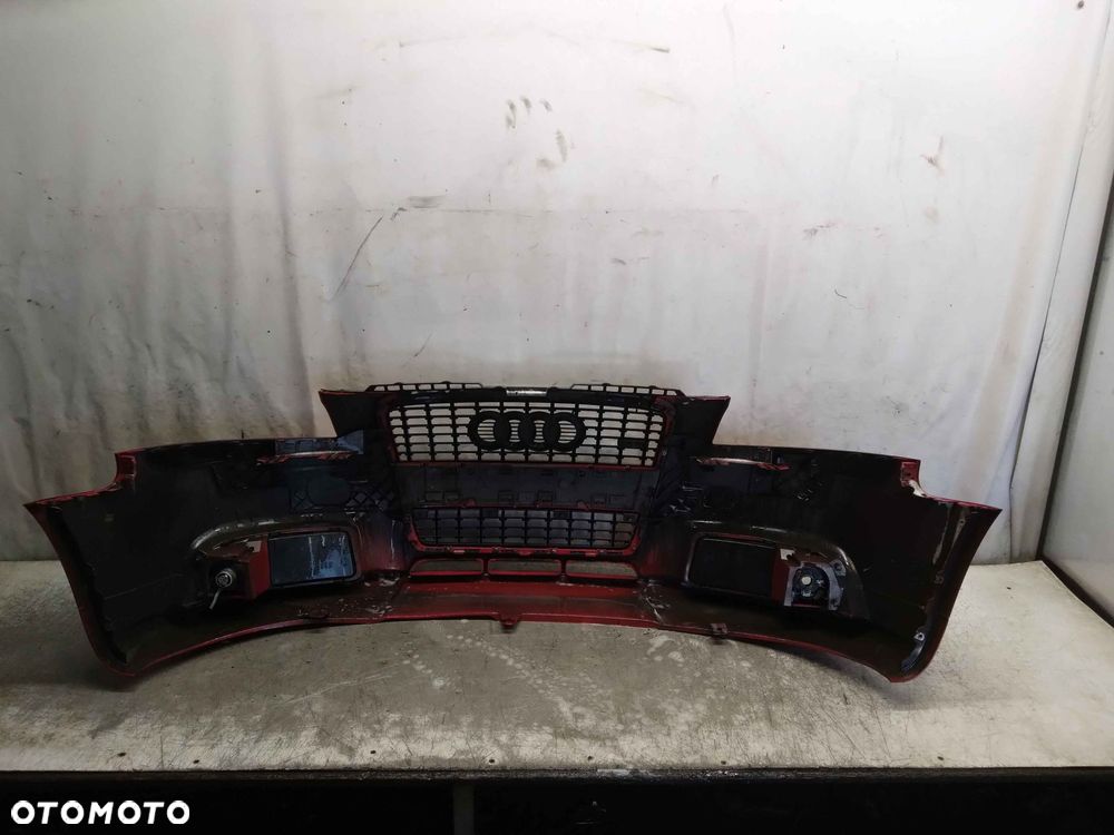 ! ZDERZAK PRZÓD PRZEDNI AUDI A3 8P LIFT FL S LINE S3 8P CZERWONY LY3J HALOGENY - 5