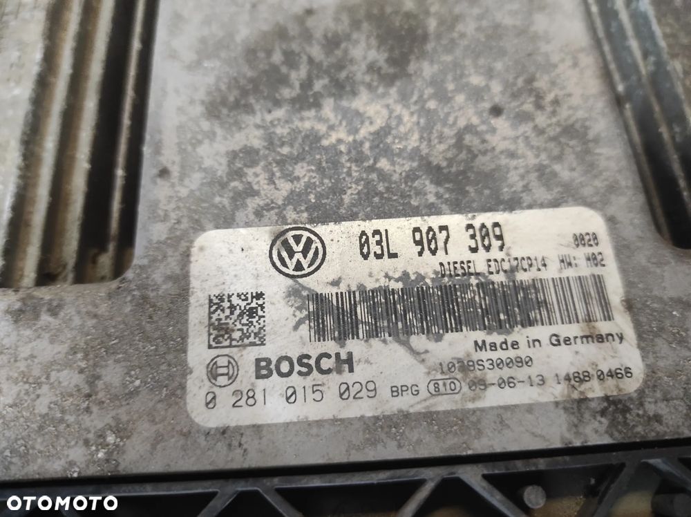 KOMPUTER STEROWNIK SILNIKA 2.0 TDI 03L907309 DIESEL EDC17CP14 HW:H02 0281015029 VW AUDI SEAT SKODA WYSYŁKA !!!! - 2