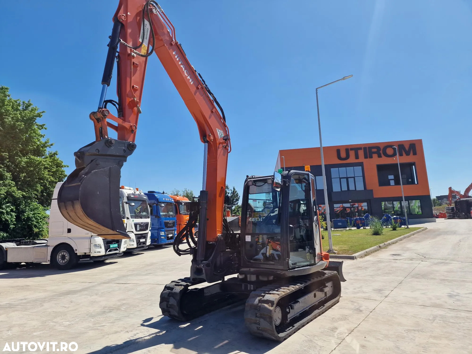 Hitachi ZX85, 2023, 19.85, Cupla rapida si 3 cupe-63.900 eur+Tva., camera spate, camelre laterale, senzori detectie parametru, senile cauciuc 90% ok, posibilite leasing 4 ani, CA NOU-PROMOTIE 63900 EUR+tva - 8