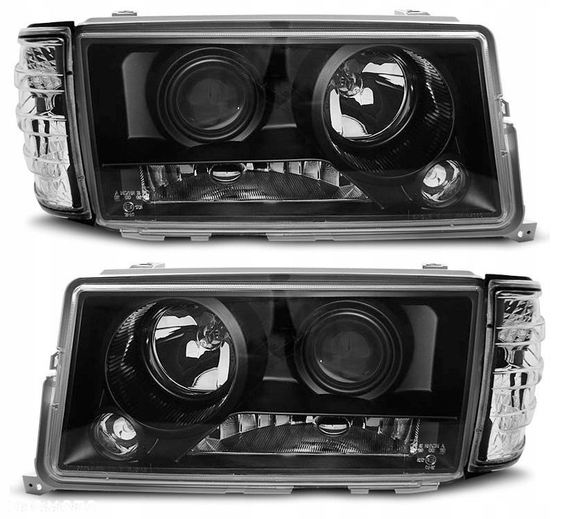 reflektory lampy kierunkowskazy kpl black clear tuning mercedes 190 w 201 - 1