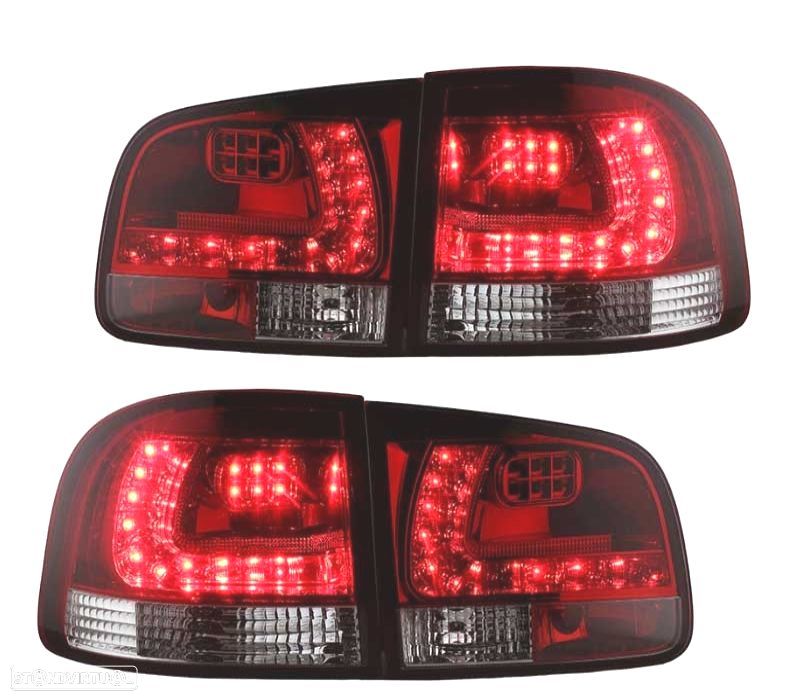 PILOTOS VOLKSWAGEN VW TOUAREG 02-10 LED VERMELHO ESCURECIDO - 1