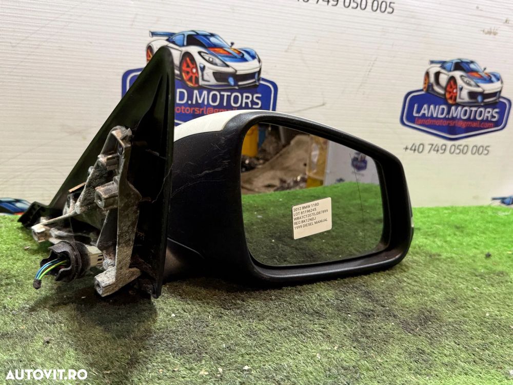 OGLINDA DREAPTA 6 PINI BMW SERIA 1 F20 118D SE 2.0 DIESEL 2012 COD OEM 51167242704 / 07149231823 / HATCHBACK 2011-2019 - 3