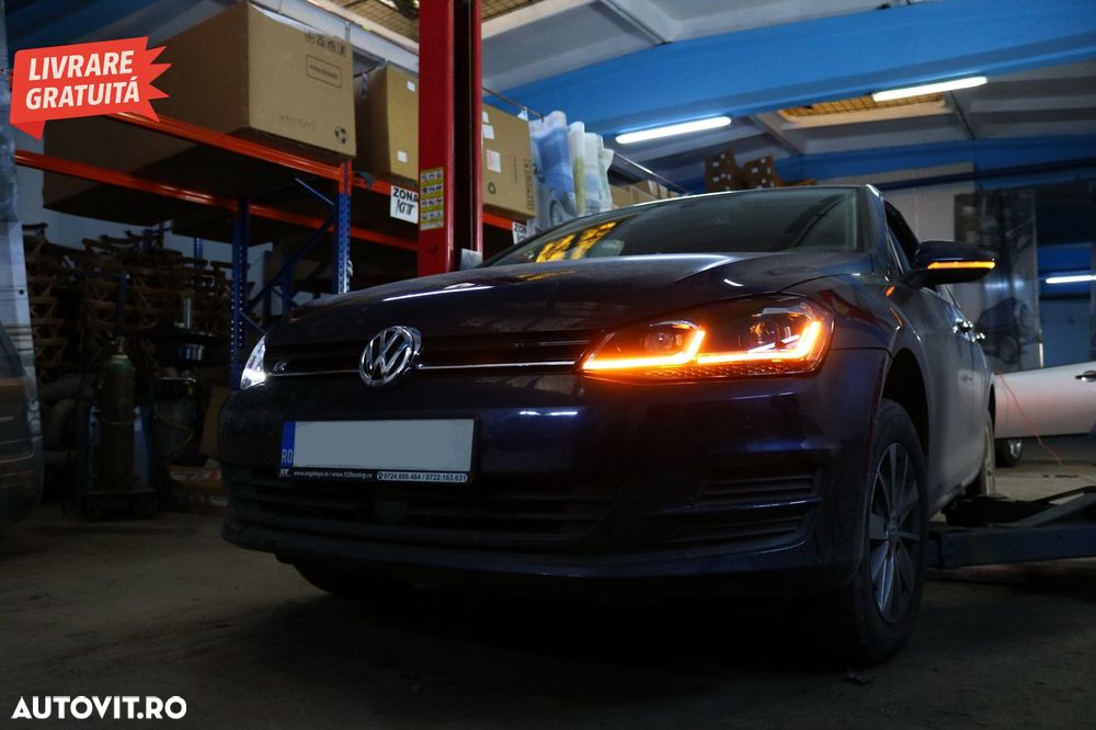 Faruri LED VW Golf 7 VII (2012-2017) Facelift G7.5 R Line Look cu Semnal Dinamic- livrare gratuita - 14
