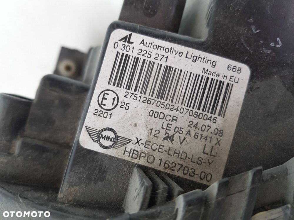 MINI COOPER R55 R56 R57 LAMPA PRZÓD PRZEDNIA LEWA XENON EUROPA ORYGINAŁ - 7