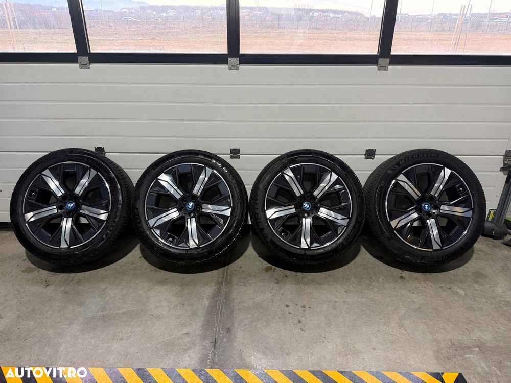 Jante Bmw iX 21 inch, originale, senzori presiune originali,anvelope iarna Michelin - 1
