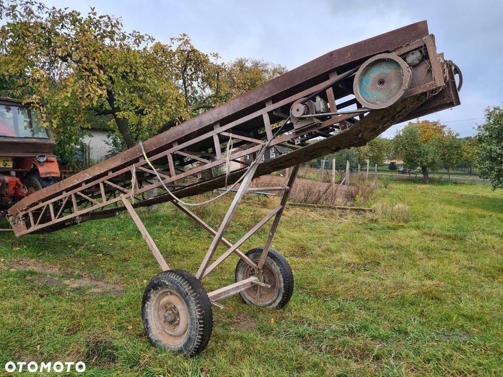Przyczepka rolnicza dwukółka przyczepa jednoosiowa Transporter do obornika/ Taśmociąg / Podajnik Grabarka 5 gwiazd do siana Meprozet Orzys - 3
