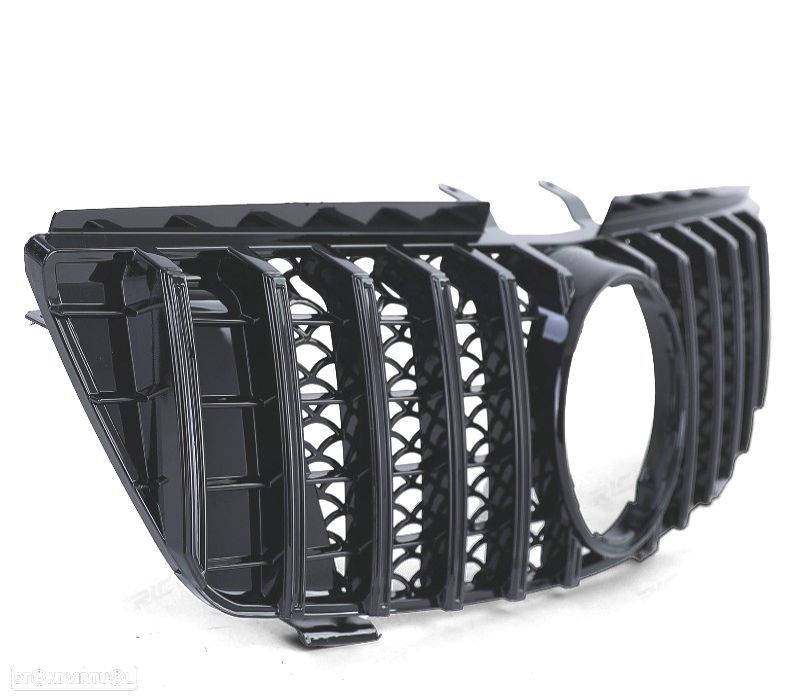 GRELHA FRONTAL MERCEDES M ML W164 05-08 PRETO BRILHANTE LOOK AMG - 3