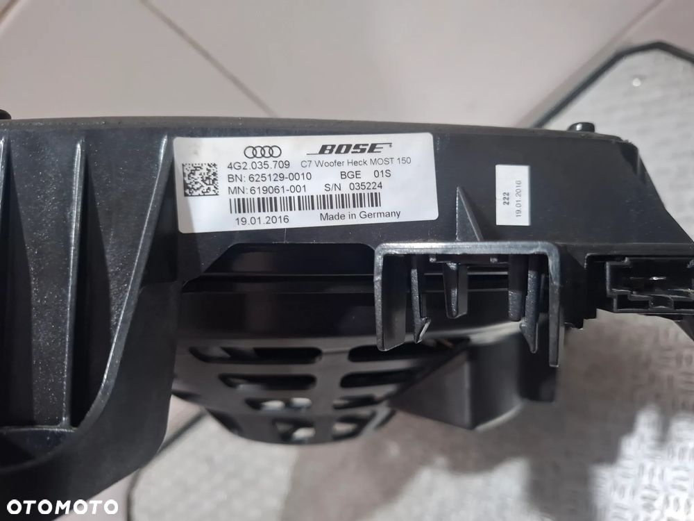 Głośnik basowy subwoofer Bose Audi A6C7 lift 2015 rok nr 4G2035709 - 2