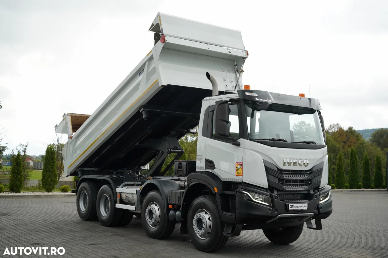 Iveco X-WAY 480 / 8X4 / BASCULATOR DUBLU / HIDRAULIC LATERAL / CLAPETĂ HIDRAULICĂ / AUTOMAT / IMPORTAT - 8