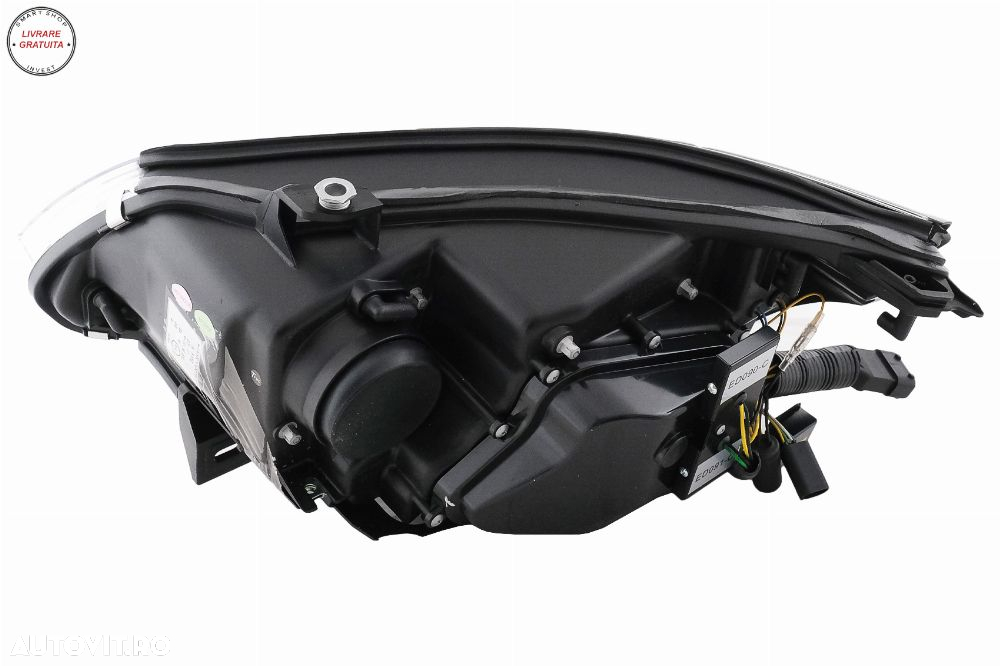 Faruri LED Angel Eyes BMW Seria 5 E60 E61 (2003-2007) LCI Design Negru- livrare gratuita - 15