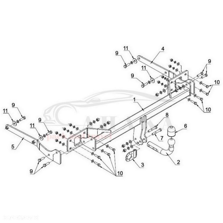 Hak Holowniczy Odkręcany Do Mb Mercedes Benz Glk X204 2008-2015 - 4