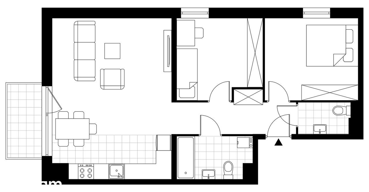 3-pokojowe mieszkanie 61m2 + balkon Bezpośrednio - Pełny obrazek: 4/15