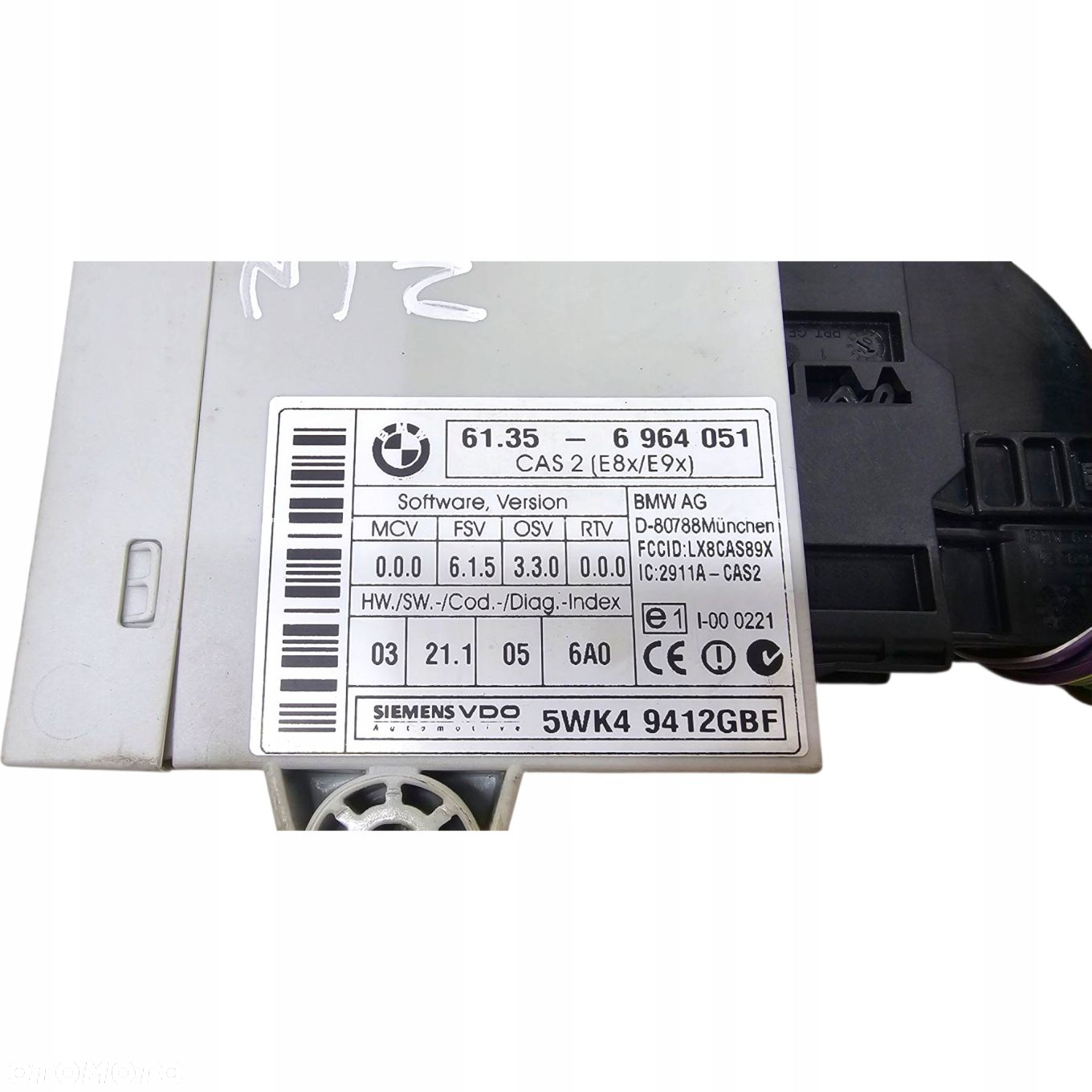 Bmw E90 Zestaw Startowy Komputer Kluczyk Sterownik Cas 320I N46 Nr 422 - 4