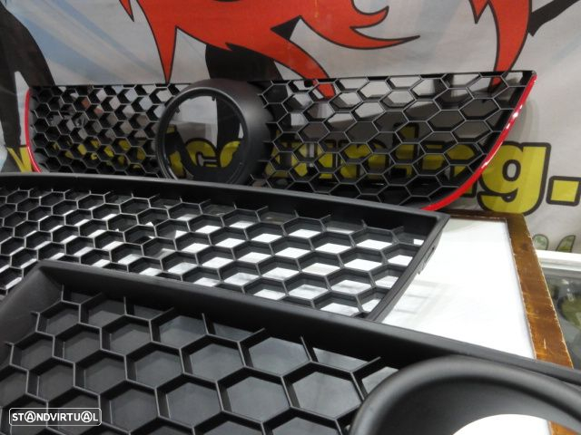 Kit 4 grelhas de para-choques vw polo 9N3 05-09 GTI LOOK abs (plastico) - 9