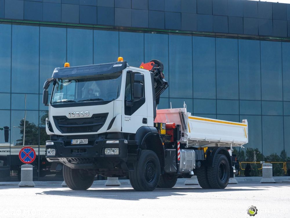 Iveco TRAKKER 450 4x4 Palfinger PK 18002 EH HDS Żuraw Wywrotka Rotator - 16