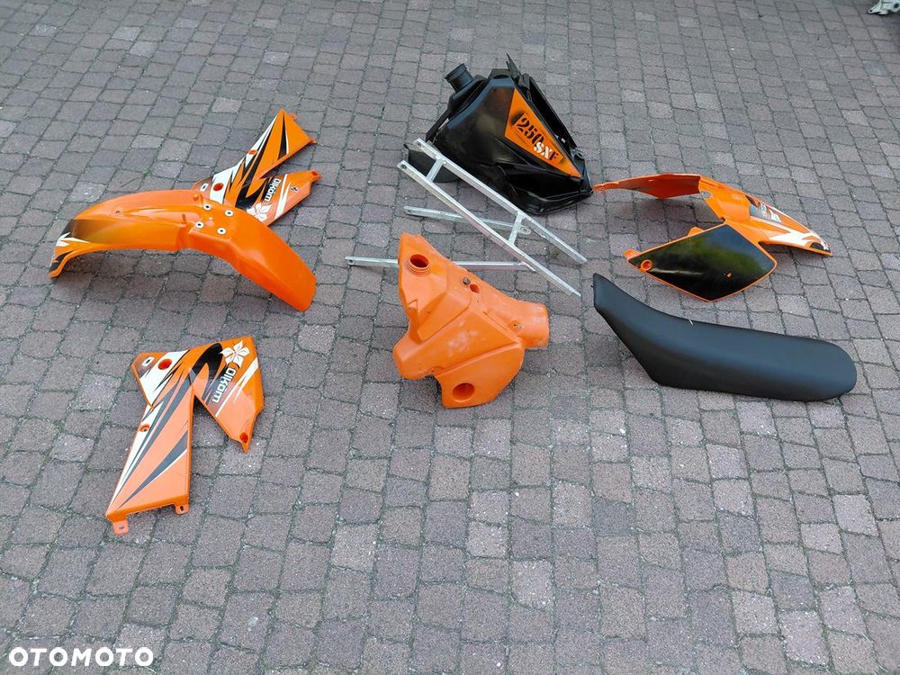 KTM EXC SX SXF 2004-2007 POLIFT BUDA KOMPLET PLASTIKÓW OWIEWKI SIEDZENIE BAK AIRBOX STELAŻ NADWOZIE RESTYLE LIFT