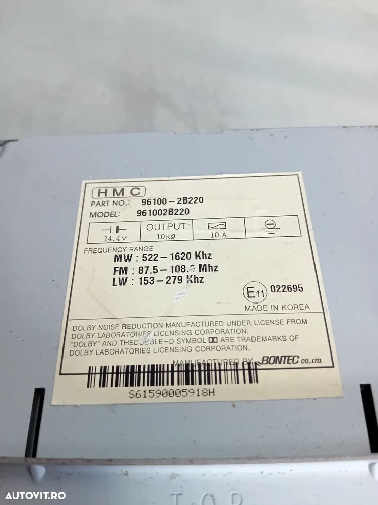 Radio Cd Mp3 Cu Magazie Hyundai Santa Fe 2 II An 2006-2012 - 6