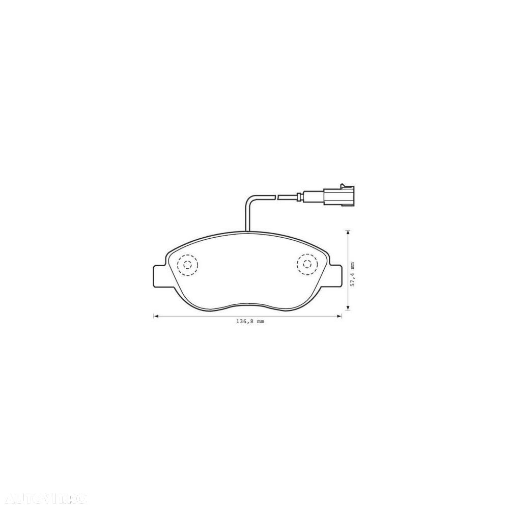 Placute frana fata Citroen C4 1 (Lc), 11.2004-07.2011, marca SRLine S70-0209 - 1