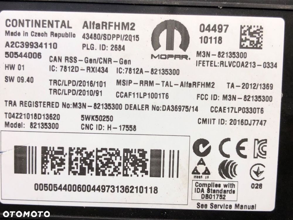 MODUŁ STEROWNIK  ALFA ROMEO STELVIO (949_) 2016 - 2022 2.0 (949AXA2A) 206 kW [280 KM] benzyna 2016 - 4