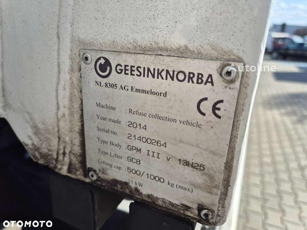 Volvo FE 280 / ŚMIECIARKA  / 2 OSIE / GEESINKNORBA / EURO 6 / NISKI PRZEBIEG / NISKIE MOTOGODZINY / BRAK RDZY / PO SERWISIE / ZABUDOWA SPRAWDZONA / BEZWYPADKOWY / 3 MIEJSCA SIEDZĄCE / 13M3 - 12