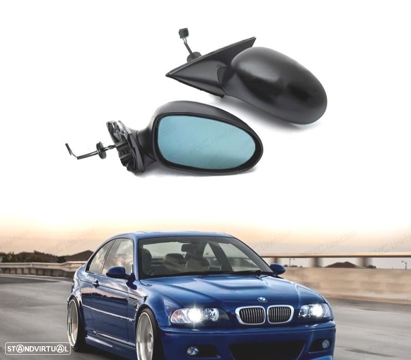 ESPELHOS RETROVISORES ELÉTRICOS BMW E46 99-06 COUPE 6 PINOS LOOK M3 - 1