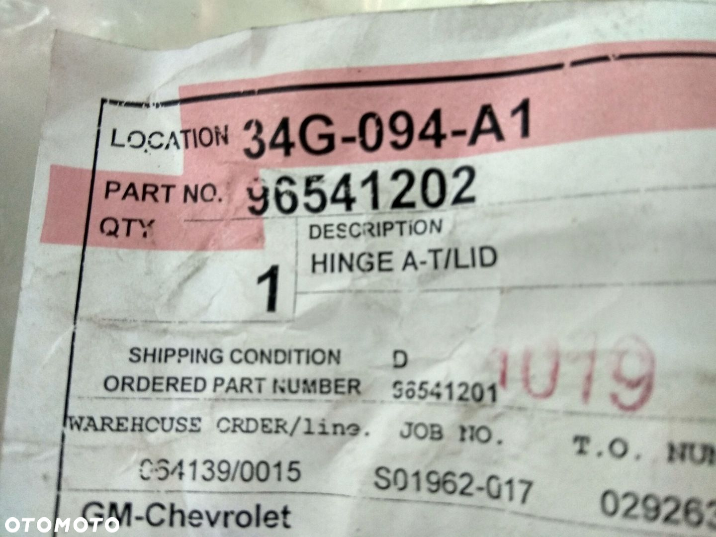 AVEO T200 KALOS SEDAN ZAWIAS BAGAŻNIKA PRAWY NOWY 96541202 - 3
