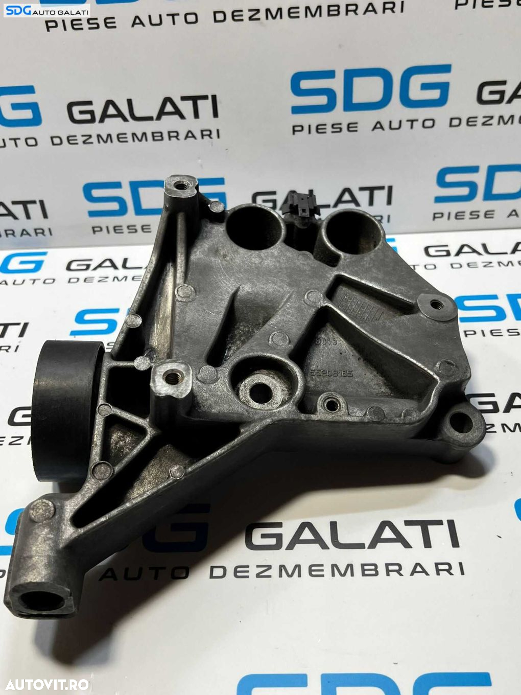 Suport Rola Accesorii Compresor AC Aer Conditionat Clima Motor Lancia Delta 1.6 JTD 2008 - 2014 Cod 55208165 - 5