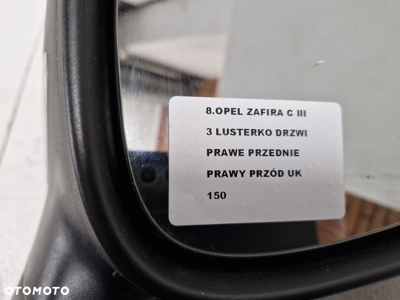 opel zafira c iii 3 lusterko drzwi prawe przednie prawy przód uk - 4