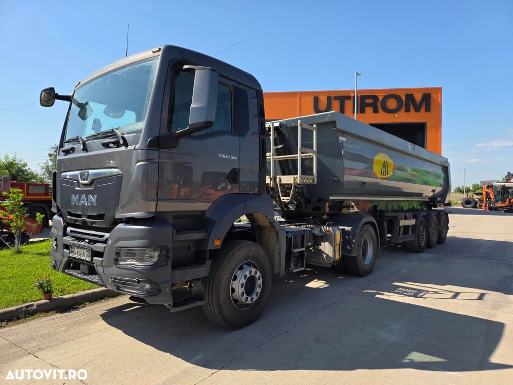 Meiller MHPS 12/27, 2023, 28mc, axa liftabila, scena vizitare, prelata, HARDOX, faras spate, doar 130.000km, posibilitate leasing 4 ani-PROMOTIE 24.900 EUR+Tva si pret ansamblu cu MAN TGS 18.510 4x2, 2023, 310.117km-89.900 EUR+Tva - 18
