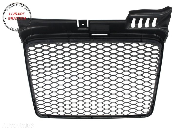 Grila Centrala AUDI A4 (B7) Facelift (2004-2008) RS4 Negru Lucios- livrare gratuita - 3