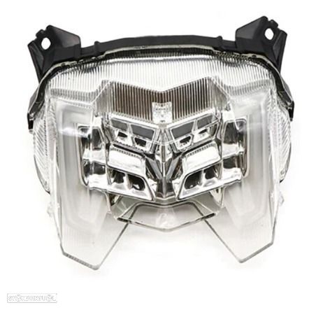farolim clear yamaha mt-09 2017 - 2020 en led com piscas incorporados - 1