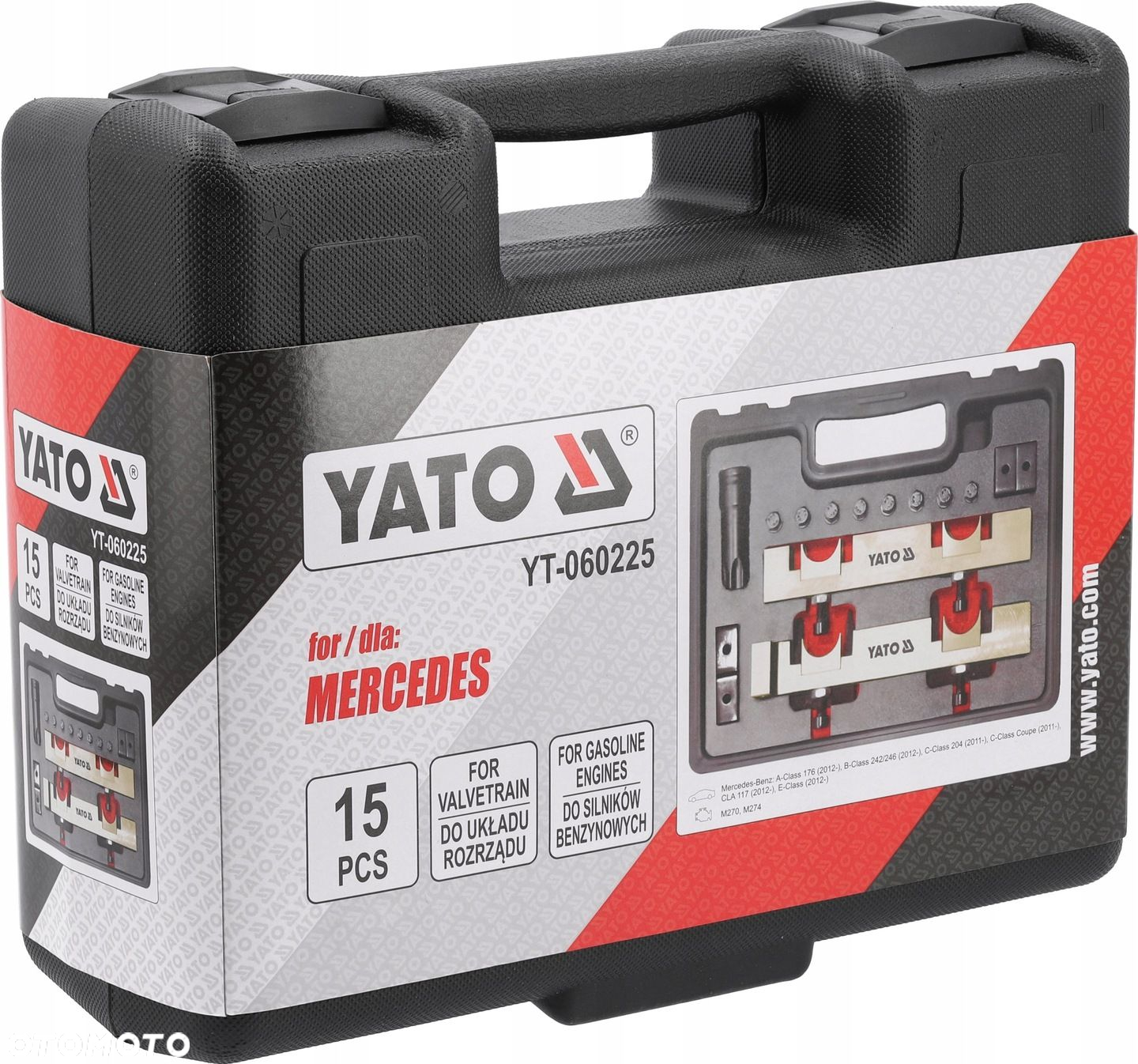 YATO ZESTAW BLOKAD ROZRZĄDU MERCEDES 15 ELEMENTÓW  WALIZKA YT-060225 - 5