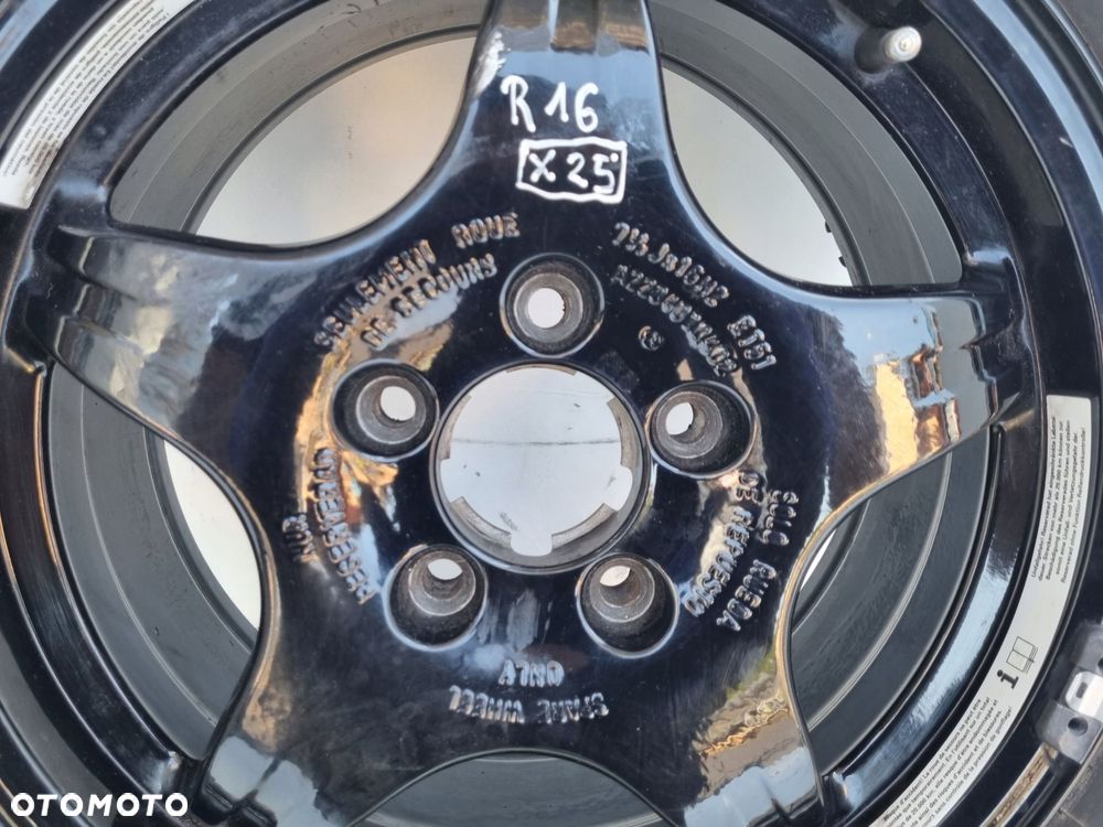 Mercedes S W220 KOŁO ZAPASOWE Zapas felga 225/60 R16 5x112 ET51 A2204010402 - 3