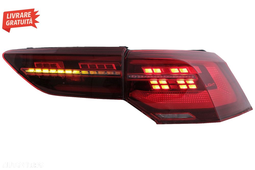 Stopuri Full LED VW Golf VIII Hatchback Mk8 MQB (2020-Up) cu Semnal Dinamic Secven- livrare gratuita - 12