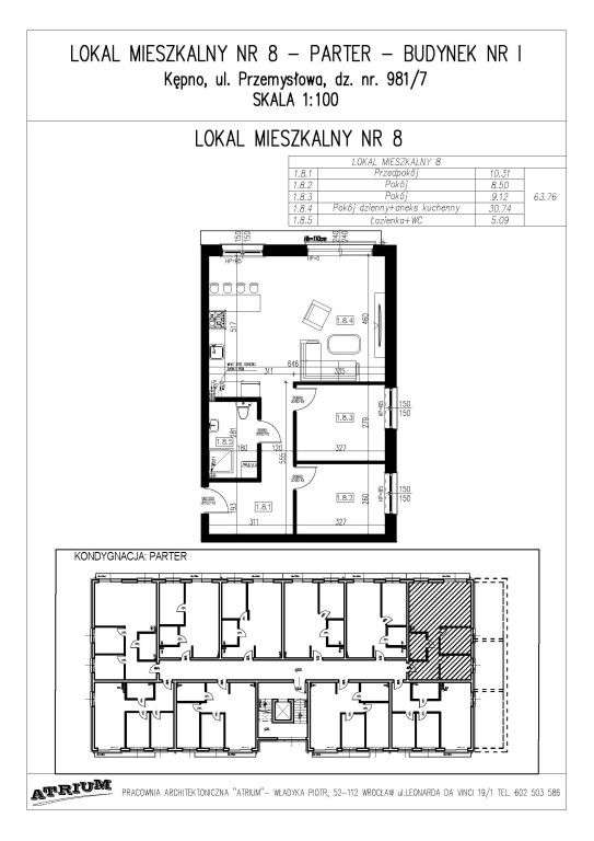 Osiedle Lawendowe 3 pokoje pow. 63,76 m2