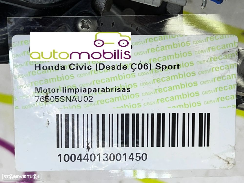 Limpa Vidros HONDA CIVIC VIII Ref. 76505SNAU02 - NO. 340094 - 5