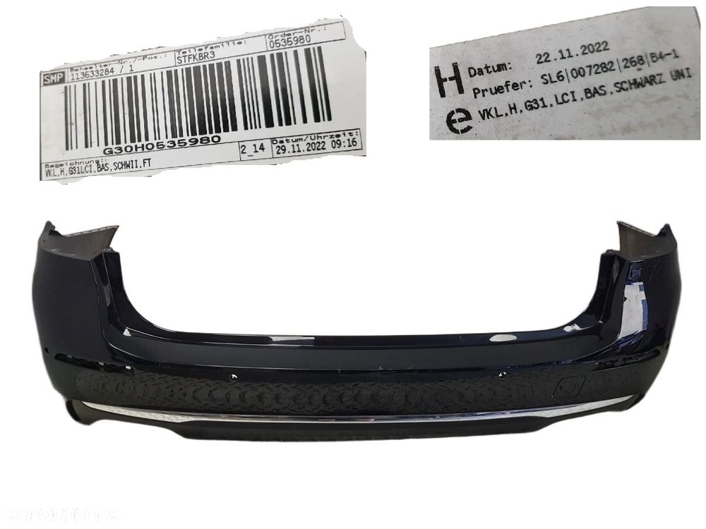 ŁADNY NIEUSZKODZONY ZDERZAK SPOILER TYLNY TYŁ BMW 5 TOURING KOMBI LCI LIFT G31 20-24 9498620 - 1