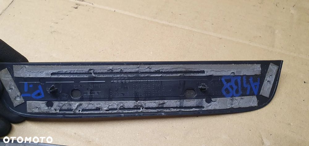 Listwa progowa nakładka listwy nakładki komplet Audi A4 B8 S line 8K0853374 - 11