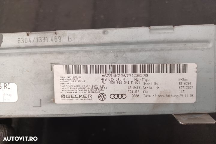 Modul control radio 4F0035541H 4E0910541M 4F0035541H 4E0910541M Audi - 5