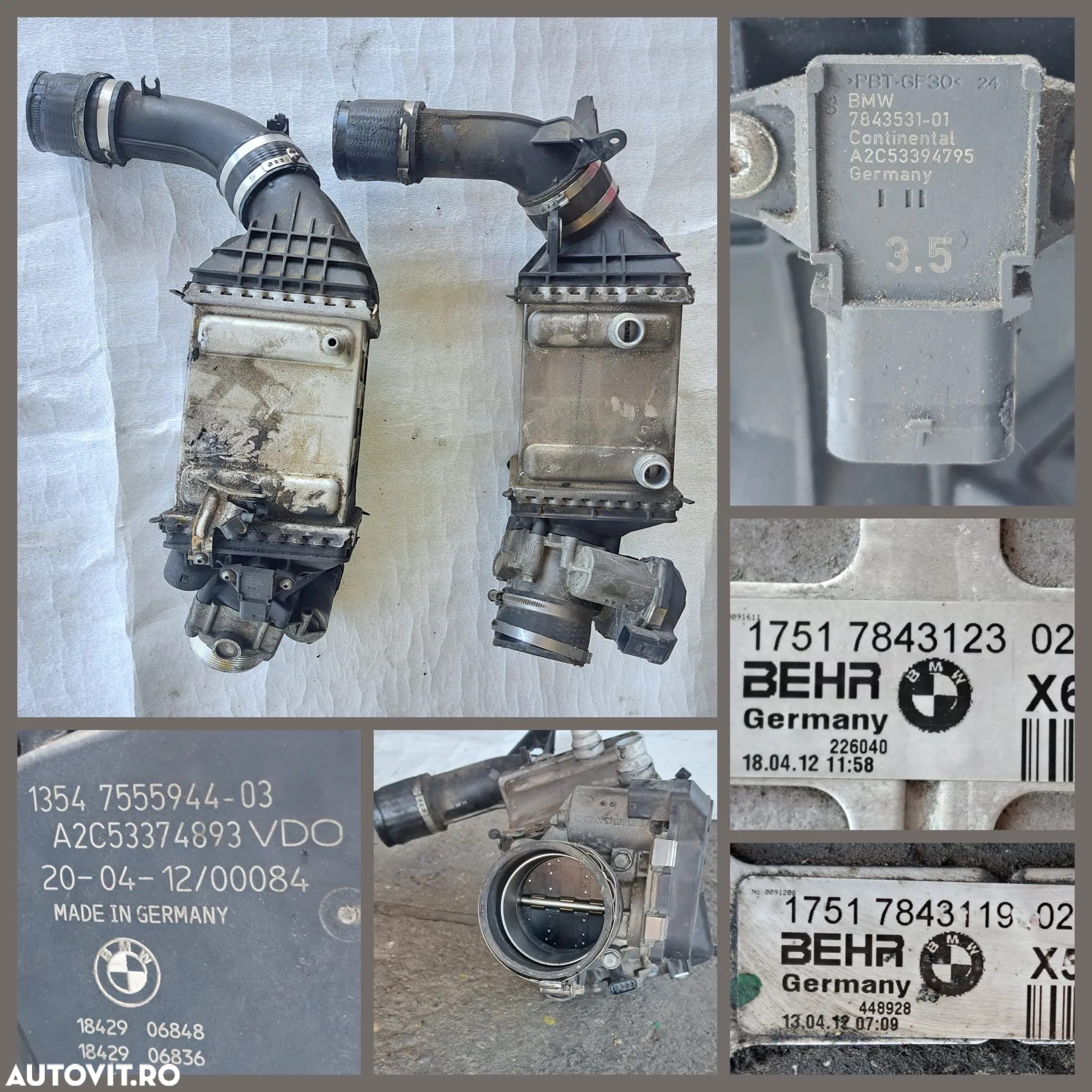 2 Anexe Motor Bmw M6 S63B44B bobina inductie rampa injectoare pompa inalta presiune termostat injectoare intercooler clapeta acceleratie tub admisie aer  turbina galerie admisie - 6