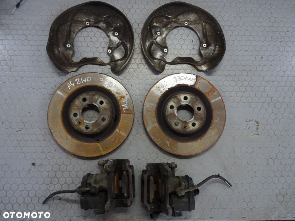 330mm ZESTAW  tarcze klocki zaciski TYL Audi A4 B9 A5 czesci - 2