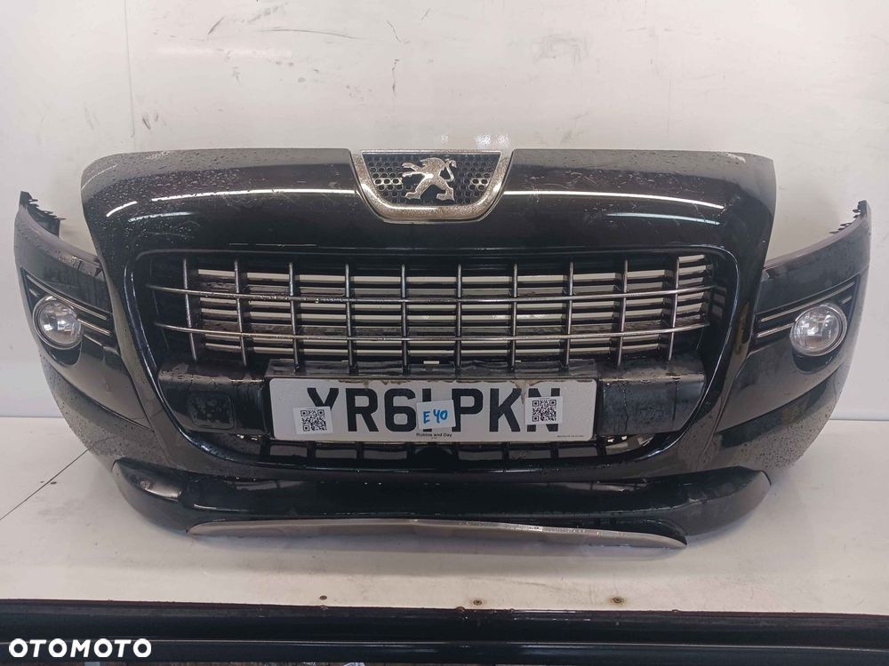 + ZDERZAK PRZÓD PRZEDNI PEUGEOT 3008 KTVD CZARNY HALOGENY - 1
