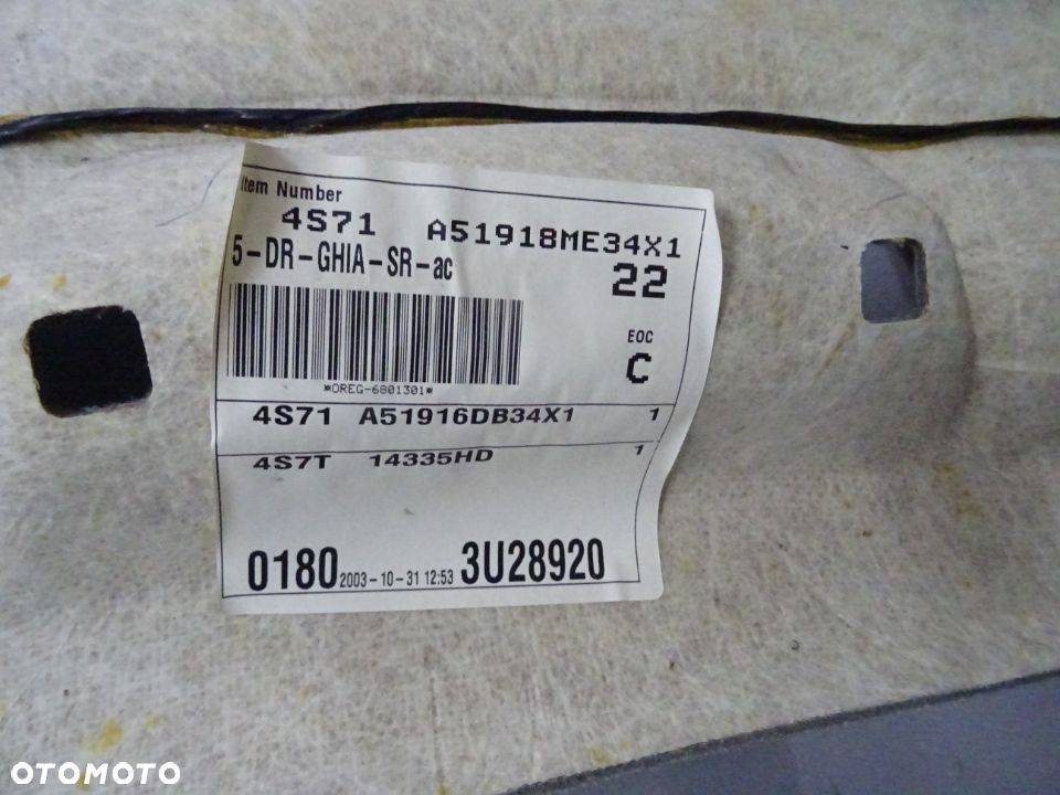 PODSUFITKA PODSUFITÓWKA FORD MONDEO MK3 5D HB 00-03 NR122 - 9