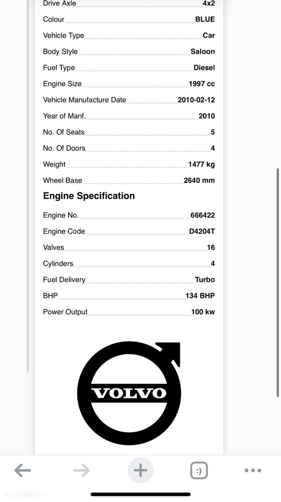 AUTOMATYCZNA SKRZYNIA BIEGÓW Volvo S40 II V50 C30 2.0 D DIESEL 7M5R7000HE  90 tys powershift MP56 - 7