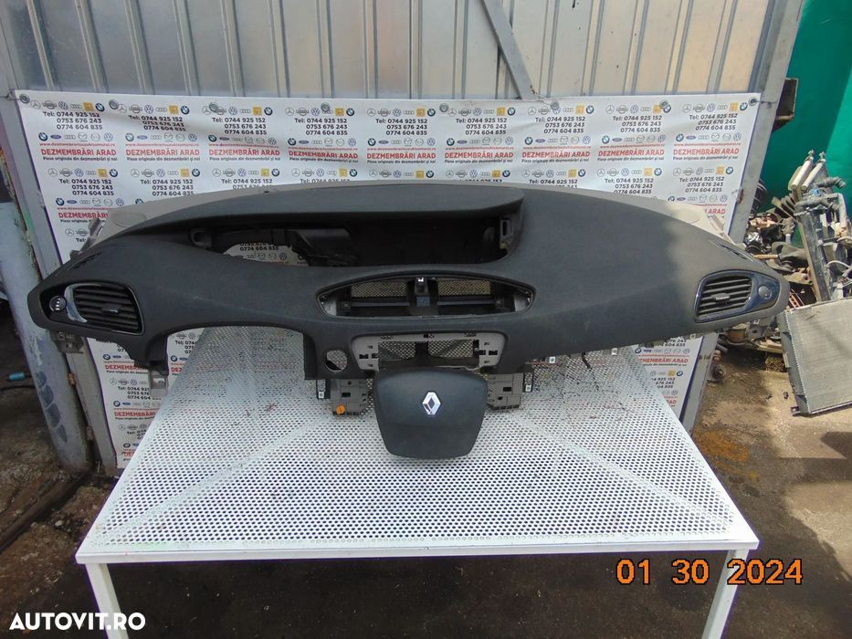 Plansa Bord Renault scenic  an 2009-2016 airbag sofer pasager centuri - 2