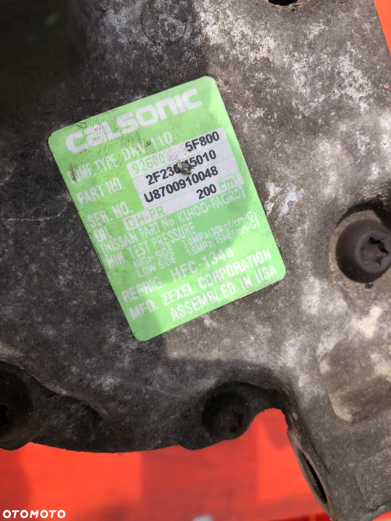 Sprężarka Kompresor Klimatyzacji 4PK 92600-5f800 Nissan Micra K11 Cube 1.0/1.3/1.5D - Gwarancja Wysyłka - 5