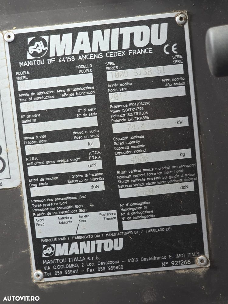Manitou Încarcator Telescopic Manitou MLT 845 H - 6