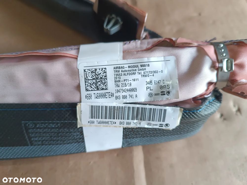 KURTYNA LEWA PODUSZKA AIRBAG AUDI A1 8X - 2